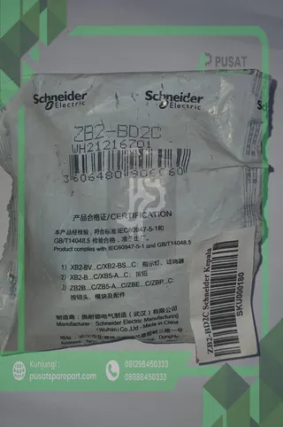 ZB2-BD2C Schneider Kepala sakelar kenop sakelar pemilih dua posisi