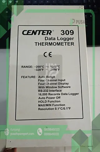 Data Logger Thermometer Center 309 4 Channels READY STOK