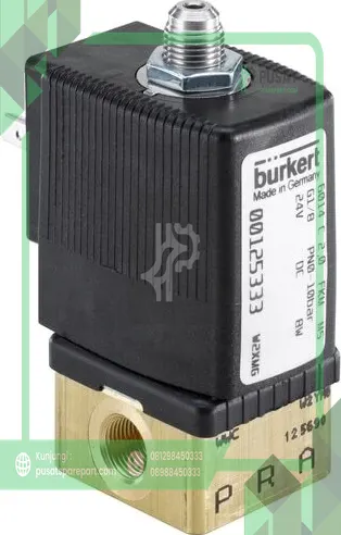 BURKERT 00125333 Solenoid Valve 3/2 NC G1/8'' Brass FKM 0-10bar/145psi 24VDC 6014 125333