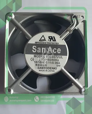 Fan San Ace 109S072UL 230V 50/60HZ 18/16W 0.11/0.09A 12038 12CM