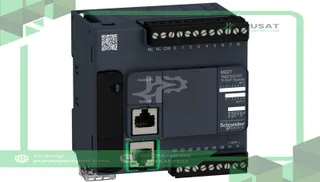 Schneider Electric TM221CE16T Controller, Logic, 16 I/O, 24VDC Supply, Transistor PNP (Ethernet), Modicon M221