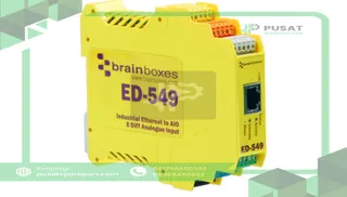 Brainboxes ED-549 I/O Module;Industrial;Ethernet 8 Analog Output;DIN Rail Mount;ED Series