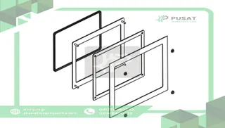 Schneider Electric HMIZPAT8W1 Panel cutout adapter,Harmony P6/FP6, to mount 19-inch wide display module