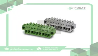 Phoenix Contact 2907031 Pair of screw-clamp plugs to connect to VIP base module labeled 1-8.