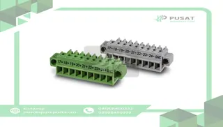 Phoenix Contact 2907268 Pair of screw-clamp plugs to connect to VIP base module labeled 17-24.