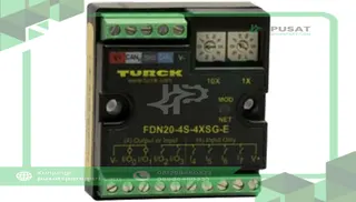 Turck FDN20-4S-4XSG-E Remote I/O Module, Enclosure Mount Station, DeviceNet, 4 DI, IP20, FDN20 Series