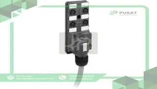 Schneider Electric ABE9C1241L05 IP67 passive splitter box, cable 5 m, with 4 channels M12 connector, Led