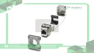 Phoenix Contact 1652402 Ethernet Panel Mounting Frame; RJ45; IP67; VS-08-A-RJ45/MOD-1-IP67-SETLSA