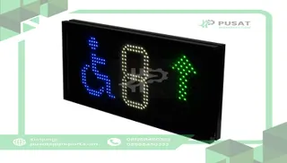 Carlo Gavazzi, Inc. SBPDIS1ARHT Carpark Display,1 White Digit,Blue Wheelchair Symbol,Right Green Arrow/Red Cross