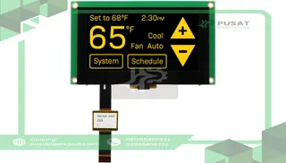 Newhaven Display International NHD-2.7-12864WDY3M-CTP Graphic OLED, 2.7 in Yellow, Capacitive Touch, 128 x 64 pixels, Molex Connector