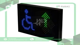 Carlo Gavazzi, Inc. SBPDISARH Carpark Display,Blue Wheelchair Symbol,Right Green Arrow Or Red Cross