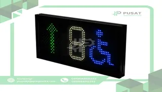 Carlo Gavazzi, Inc. SBPDIS1ALHT Carpark Display,1White Digit,Blue Wheelchair Symbol,Left Green Arrow/Red Cross