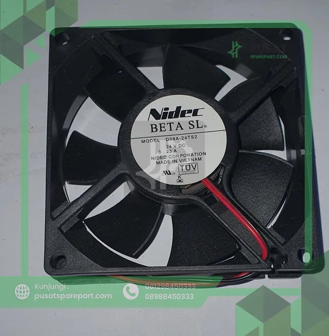 NIDEC D08A-24TS2 05 24V 8CM 80X25MM 2 Kabel inverter cooling fan