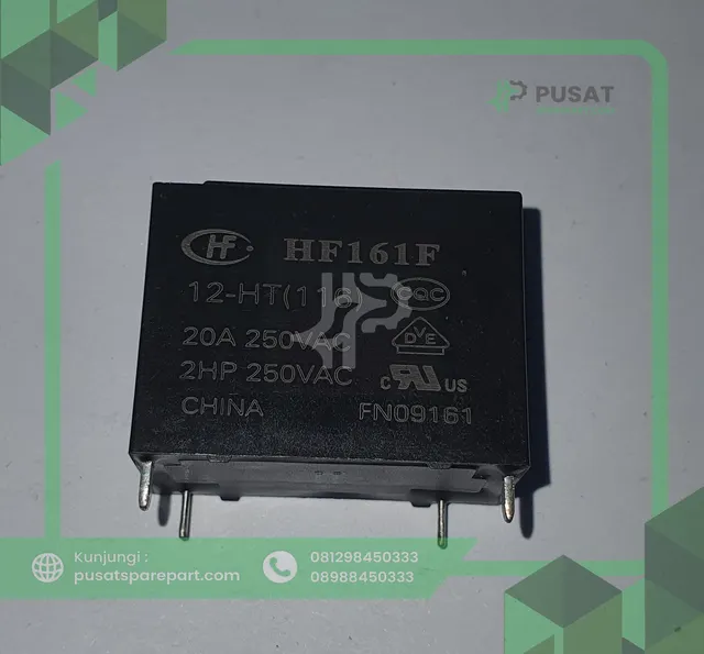 HF161F 12-HT 12V 20A 250VAC 4pin Power Relay - gambar 2