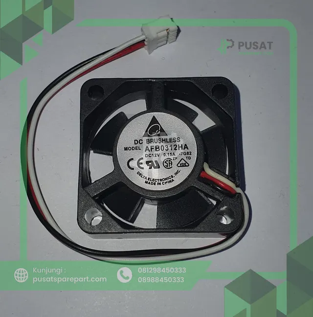 Fan DELTA AFB0312HA DC12V 0.15A 3 KABEL 3CM 30*10MM 