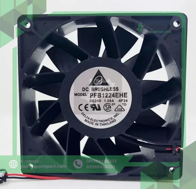 delta PFB1224EHE 12CM 12cm 12038 120mm DC 24V 1.08A server - gambar 2