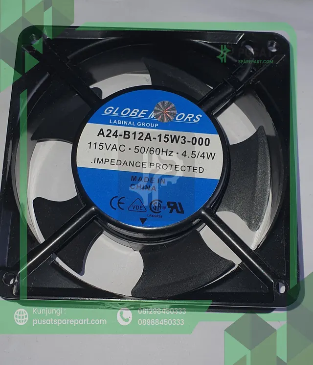 Kipas Globe Motors A24-B12A-15W3-000 115VAC 50/60HZ - gambar 2