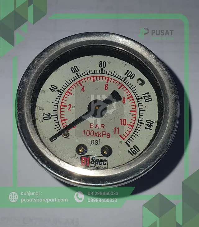 Pengukur Tekanan 40MM Anti-Guncangan -100KPA-0 Vacuum Gauge -0,1 - gambar 2