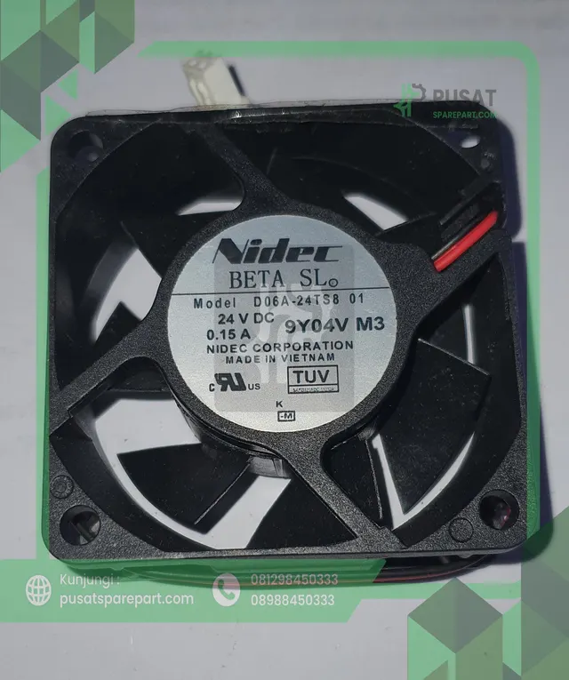 Fan Nidec BEAT SL D06A-24TS8 01 DC24V 0.15A 6025 6CM  - gambar 2