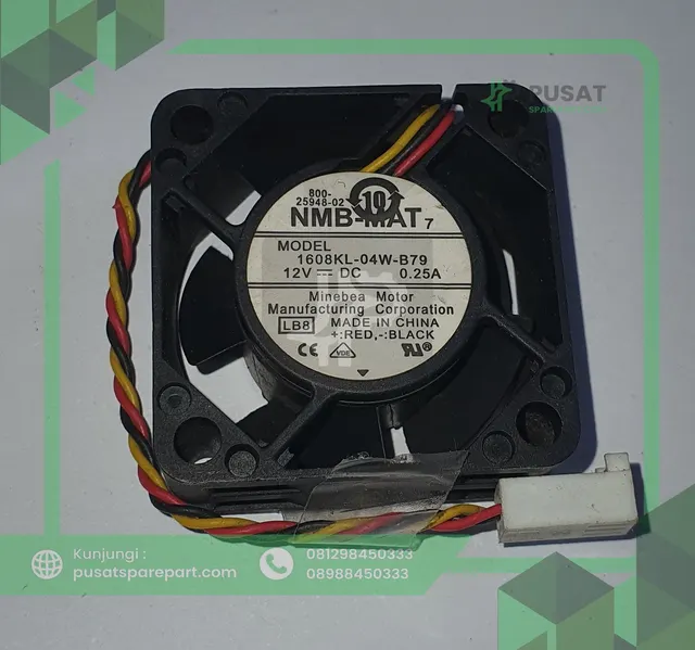 Fan NMB 1608KL-04W-B79 DC 12V 0.25A Kipas 3 kabel 4020 4CM