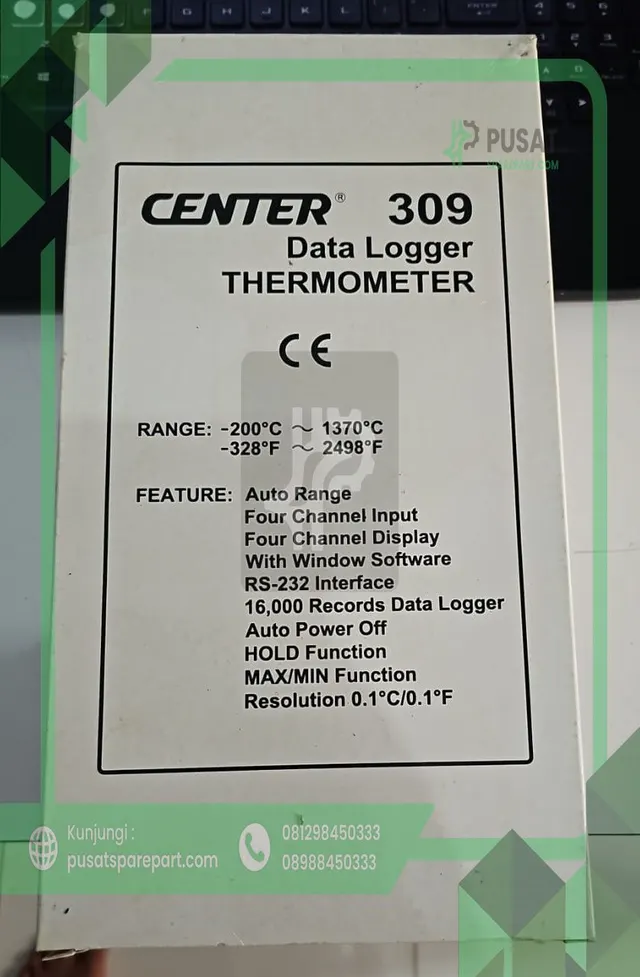 Data Logger Thermometer Center 309 4 Channels READY STOK