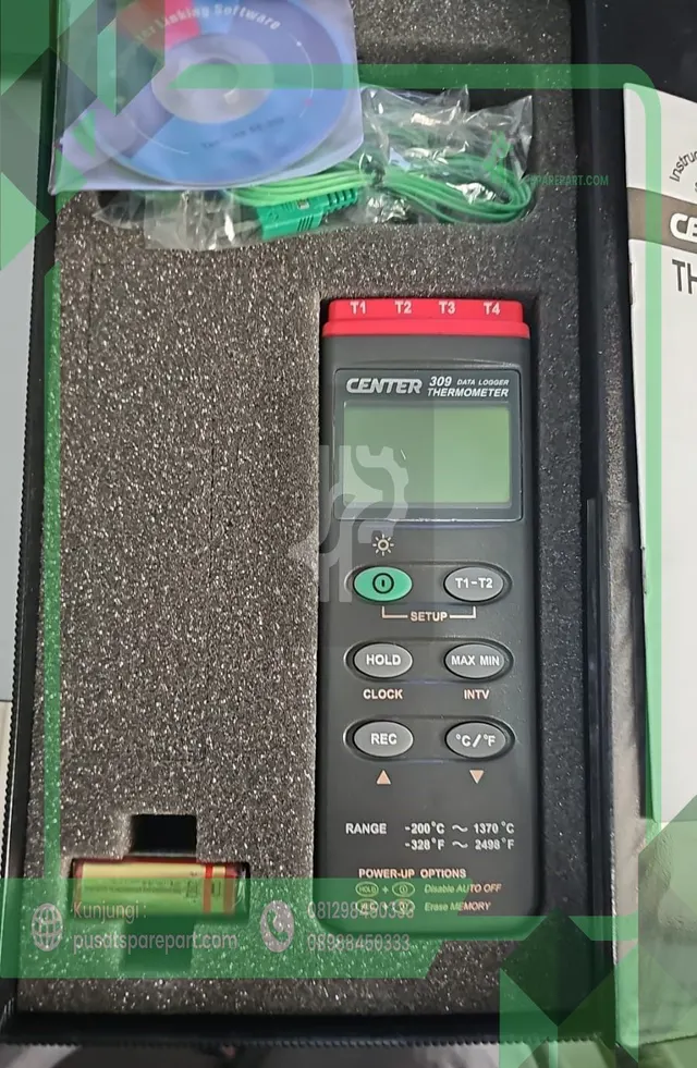 Data Logger Thermometer Center 309 4 Channels READY STOK - gambar 2