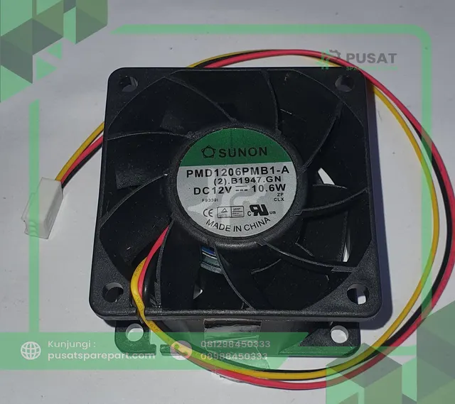 Fan SUNON PMD1206PMB1-A (2).F.GN DC12V 10.6W 3Wire 3pin 6038 6CM