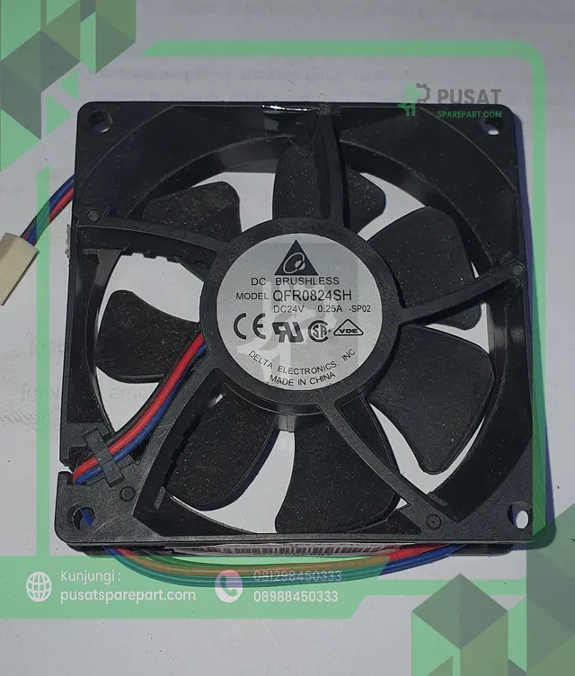 FAN DELTA QFR0824SH 24V 0.25A 3 Wire 8025 8CM