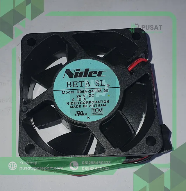 Fan NIDEC D06A-24TS5 05 DC24V 0.10A 2 PIN 6025 6CM - gambar 2