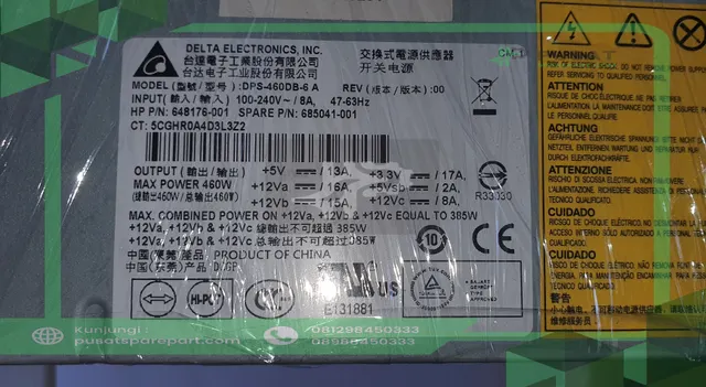 Power Supply Delta DPS-460DB-6 Original - gambar 2