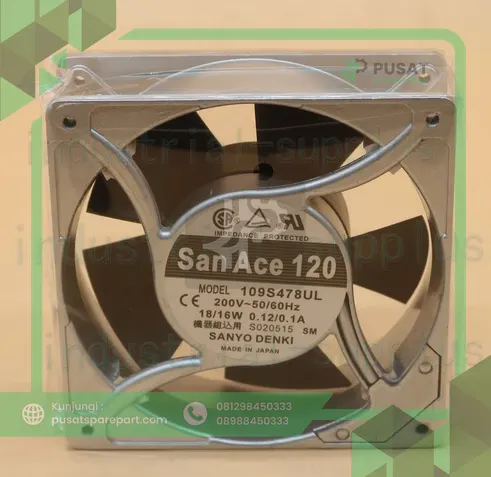 109S478UL Fan San Ace 12cm 200v 18W - gambar 2