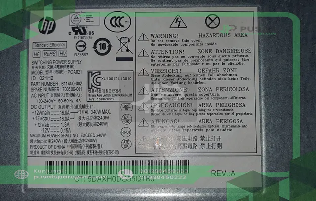 Power Supply 700506-001 Z200 4000 4300 CFH0240FWWB 611480-002 - gambar 2