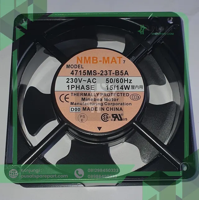 Fan NMB-MAT 4715MS-23T-B5A  230VAC 15/14W 50/60Hz 1Phase 12038 120x120x38mm