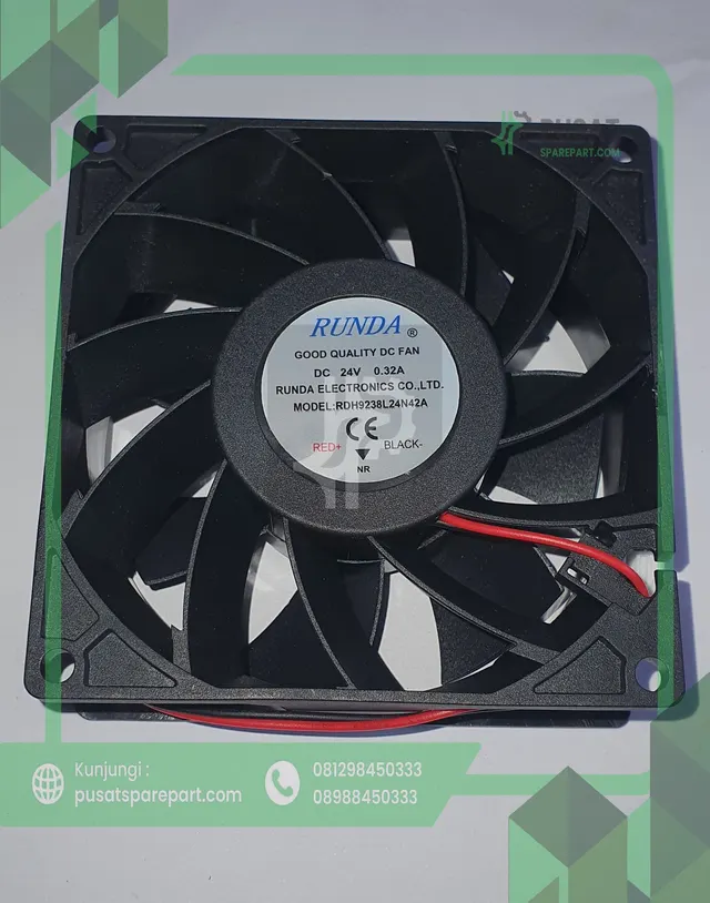 Fan RUNDA RDH9238L24N42A DC24V 0.32A 9238 9cm 2 wire