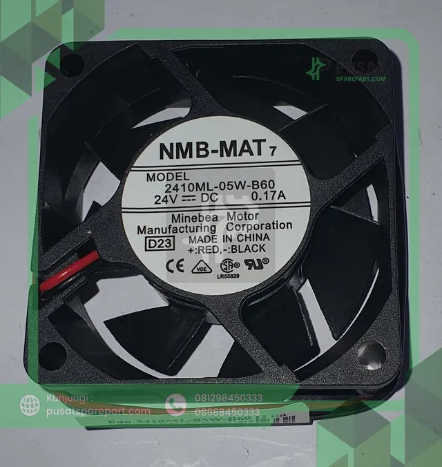 Fan NMB-MAT 2410ML-05W-B60 DC 24V 0.17A 6025 6CM