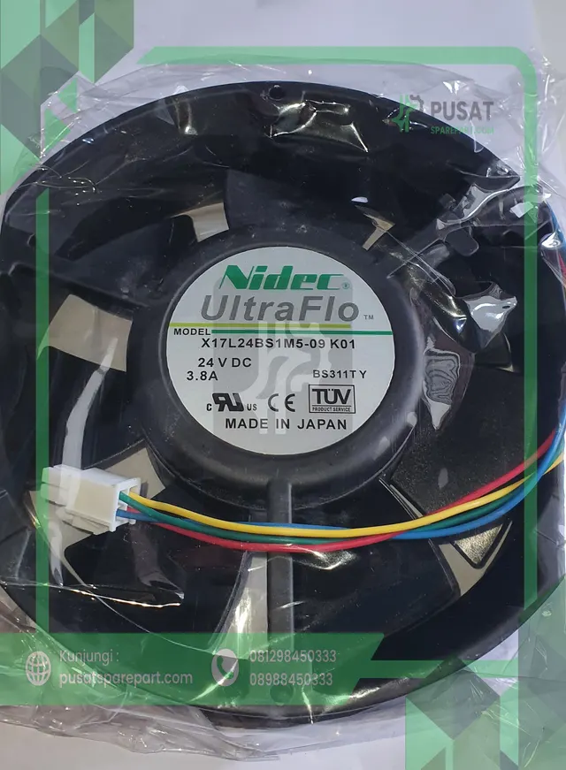 Fan NIDEC ULTRAFLO X17L24BS1M5-09 K01 24VDC 3.8A 17251 17CM