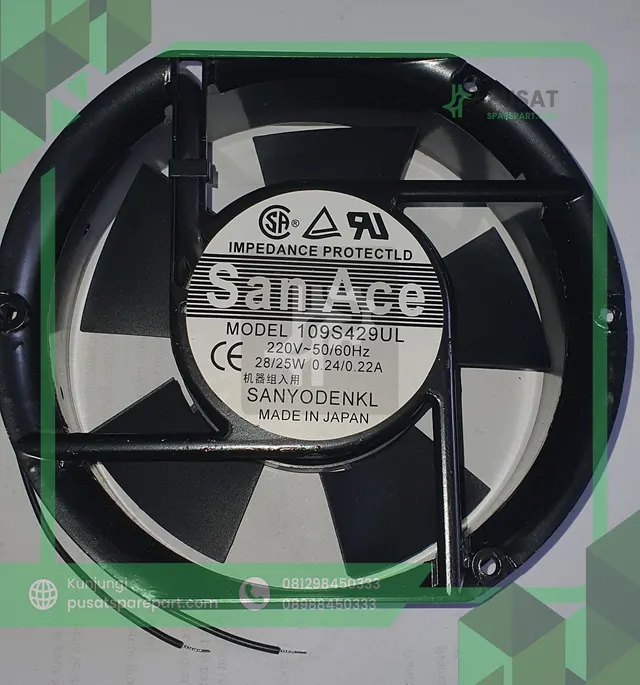 Fan San Ace 109S429UL 220V 50/60HZ 28/25W 0.24/0.22A 17251 17CM