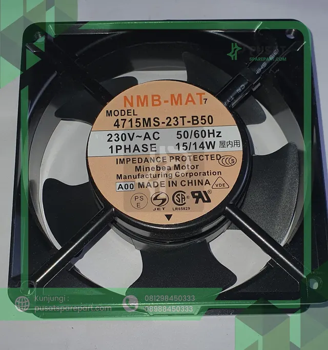 Fan NMB 4715MS-23T-B50 AC 230V 15W DC 12038 12CM