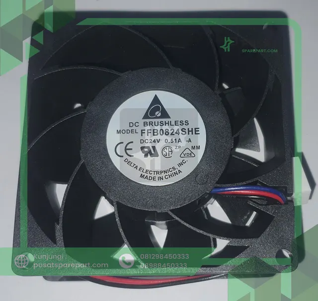 Fan Delta FFB0824SHE DC 24V 0.51A 8038 8CM