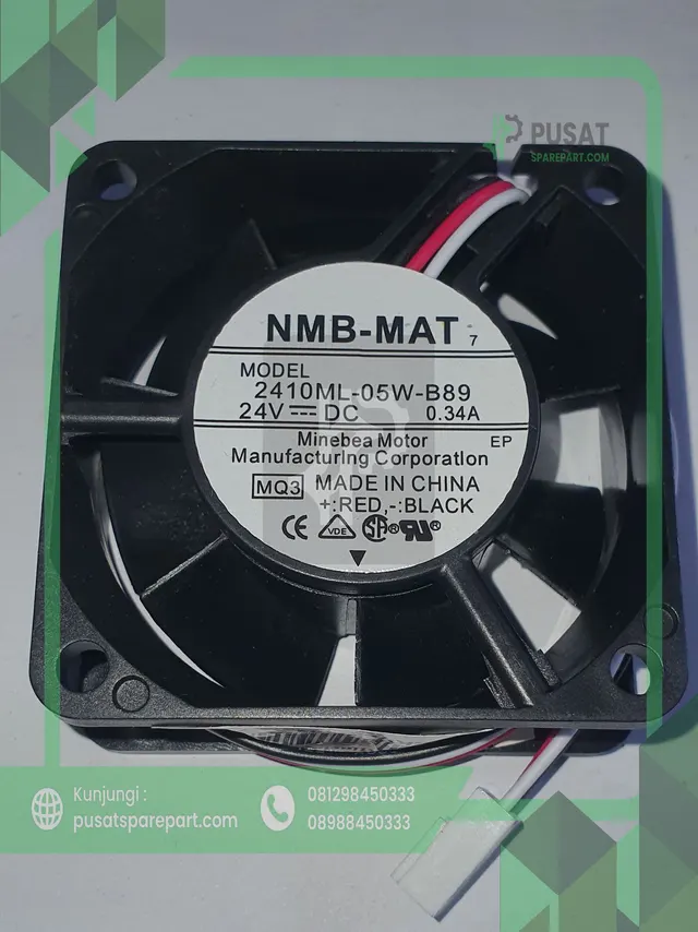 Fan NMB 2410ML-05W-B89 24VDC 0.34A 6025 6CM