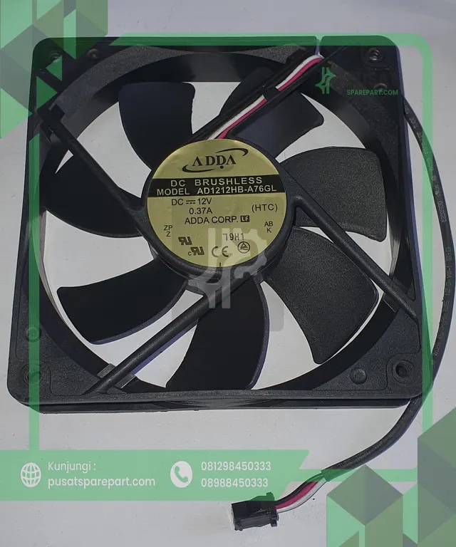 FAN ADDA AD1212HB-A76GL 12V 0.37A 12025 12CM