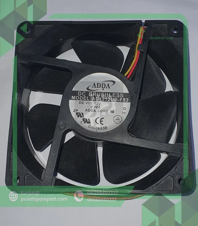 FAN ADDA AD1212UB-F53 DC 12V 0.70A 12038 12CM