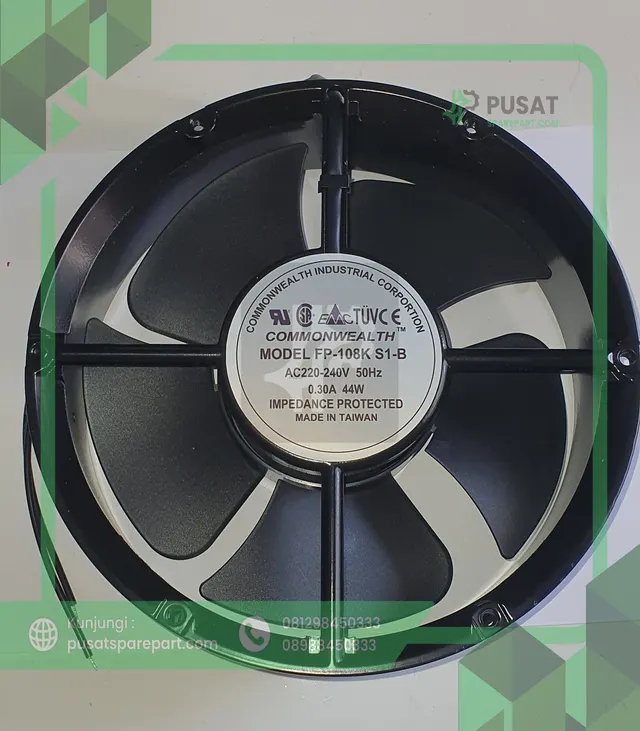 Fan Commonwealth FP-108K S1-B AC220-240V 50Hz 0.30A 22060 20CM BULAT