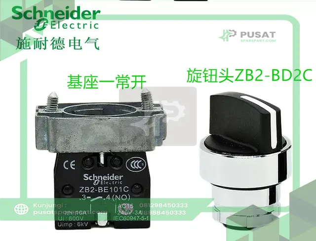 Schneider ZB2-BE101C+ZB2-BD2C 2 position Stay Put - gambar 2