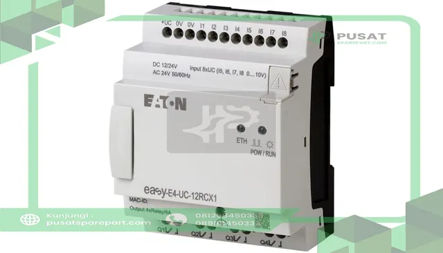 Eaton - Cutler Hammer EASY-E4-UC-12RCX1 Relay Base Unit, NPLC, 12/24 VDC, 24AC, Screw, easyE4 Series