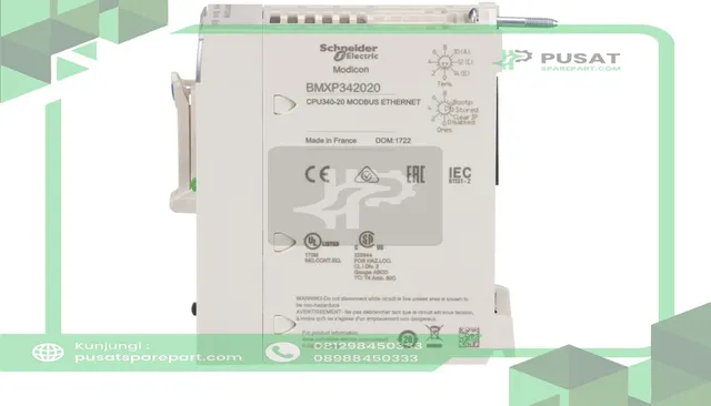 Schneider Electric BMXP342020 IO Processor Module, 1024 Discrete and 256 Analog Ports, Modicon Series - gambar 4