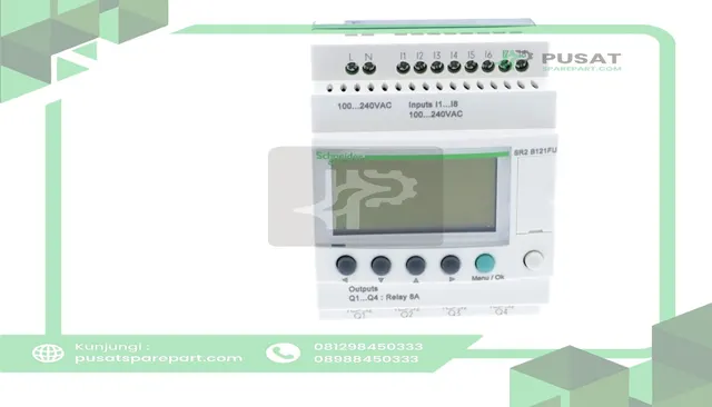 Schneider Electric SR2B121FU Compact Smart Relay/Programmable 12 I/O, 100-240VAC, LCD, Zelio Logic SR2 Series - gambar 2
