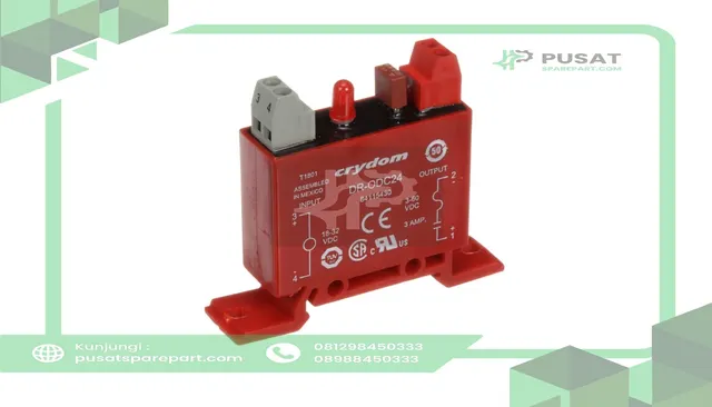 Sensata - Crydom DR-ODC24 Relay, Power, DIN Rail, I/O MODULE, 18-32VDC In, 5-48VDC Out, DR Series