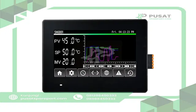 IDEC Corporation FT1J-4F14SAG-B 4in PLC+HMI 14IO Trans Source Silver Bezel