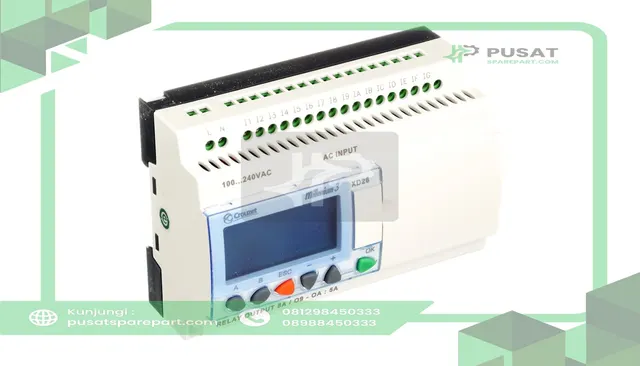 Crouzet 88974163 Controller,PLC,Sup-V 100-240AC,16 Digital In,10 Relay Out,Panel Mnt,IP20, IP40